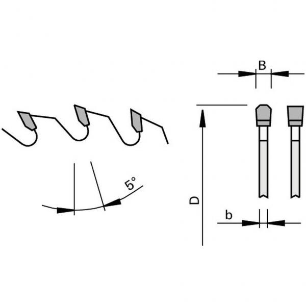 Piła STEHLE NF - positive 250 x 3,2 / 2,5 x 30 Z 80